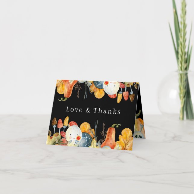 Petit fantôme Baby shower Halloween Merci (Devant)