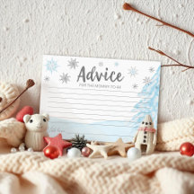 Petit flocon Blue Baby shower Conseils Cartes