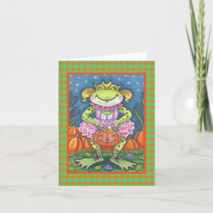 PETIT FROG HOPPY HALLOWEWEEN CARTE DE REMARQUE VER