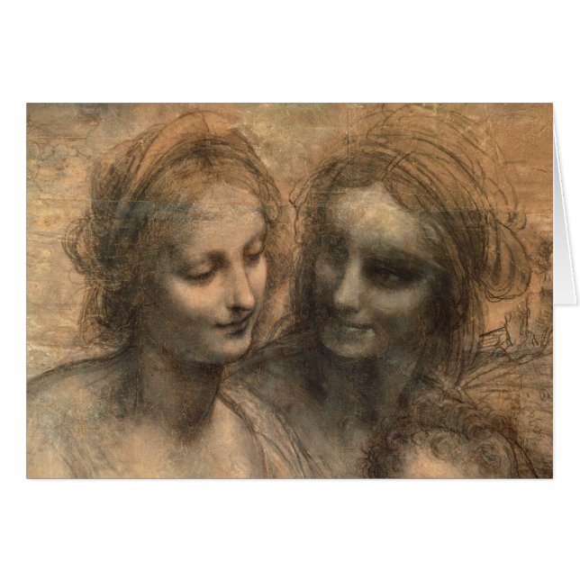 Petit groupe des têtes de la Vierge et de St Anne (Devant horizontal)