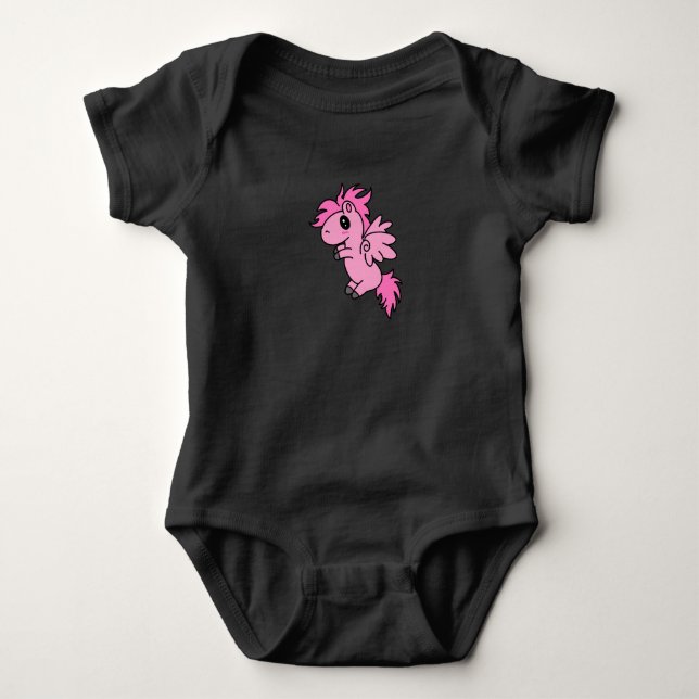 Petit haut bébé Pégase rose (Devant)