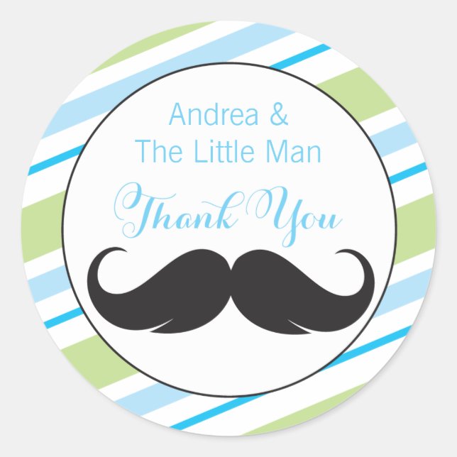Petit homme | Sticker Baby shower Faveur (Devant)