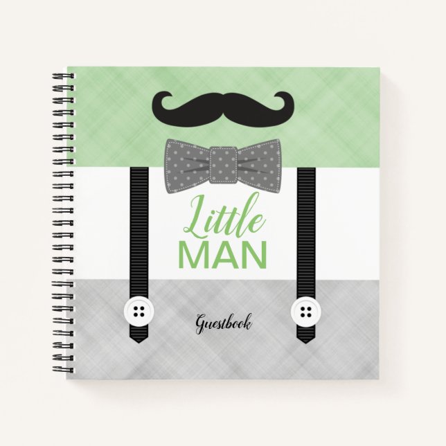 Petit homme vert gris bébé garçon douche livre d'i (Devant)
