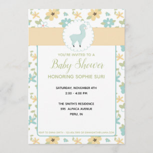 Petit invitation bleu personnalisable de baby