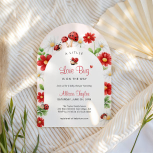 Petit Invitation de Fête Prénatale de Bébé Coccine