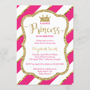 Petit invitation de princesse baby shower, parties