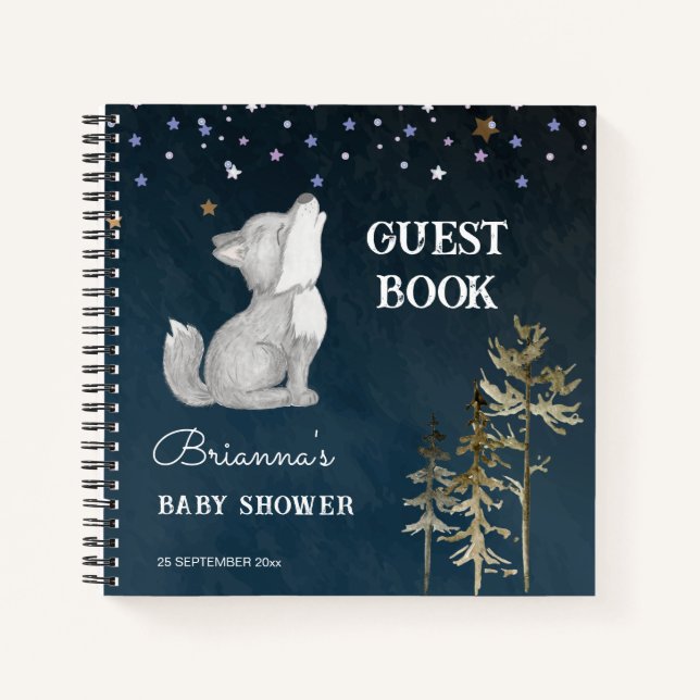 Petit livre d'hôtes sur le thème du baby shower de (Devant)