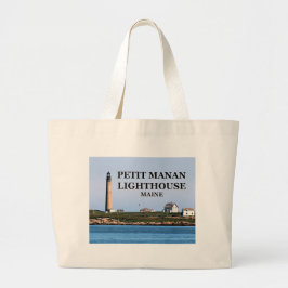 Petit Manan-Leuchtturm, Maine-Taschen-Tasche Jumbo Stoffbeutel