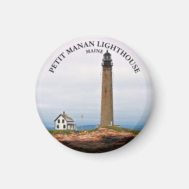Petit Manan Lighthouse, Maine Round Magnet (Vorne)