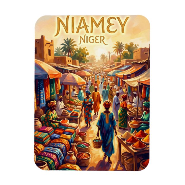 Petit Marché Niger Magnet (Vertikal)