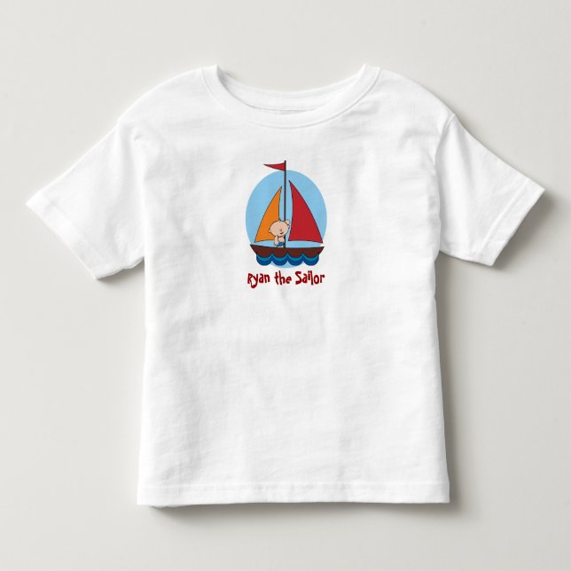 Petit marin sur un T-Shirt yacht (Devant)