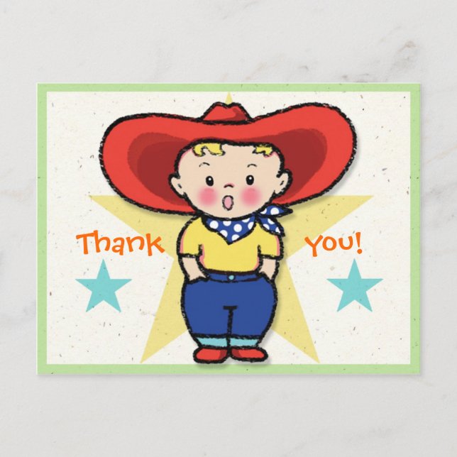 Petit Merci Cowboy ! Carte (Devant)