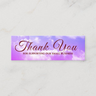 Petit Merci vif ciel Mini Carte de visite