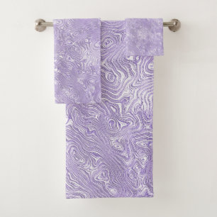 Petit motif en soie moirée lilas lavande
