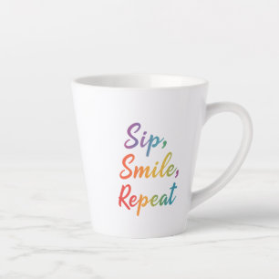 Petit Mug à Latte - 35 cl Sirotez, Souriez, Répé