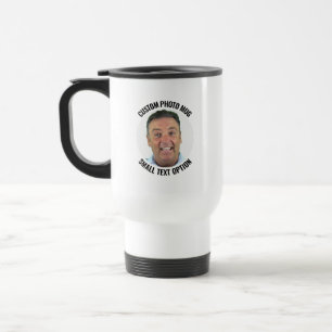 Petit Mug de Voyage Photo Personnalisé avec Texte