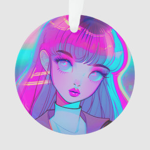 Petit Neon Anime Girl Ornament