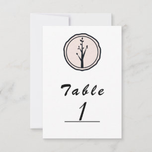 Petit Numéro de Table de Mariage Rustique en Bois