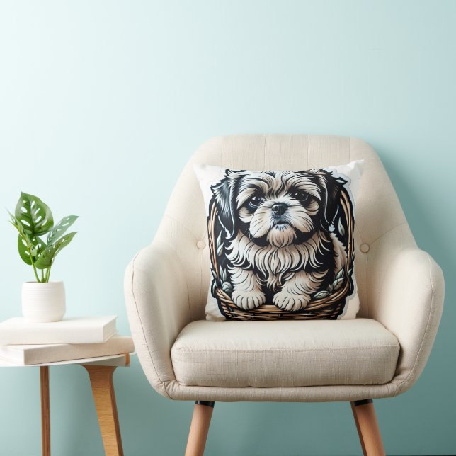 Petit Oreiller Shih Tzu Lance (Chaise)