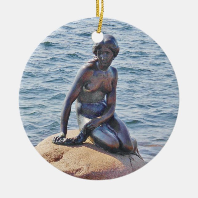 Petit ornement de cercle de Copenhague de sirène (Devant)