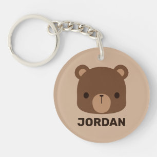 Petit ours Brown mignon avec nom personnalisé
