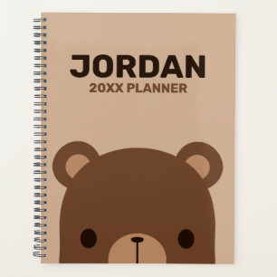 Petit ours Brown mignon avec nom personnalisé Pla