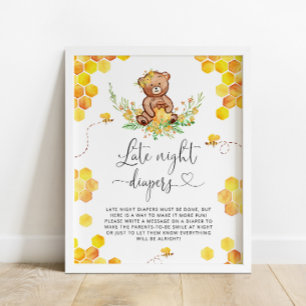 Petit ours d'abeilles Poster