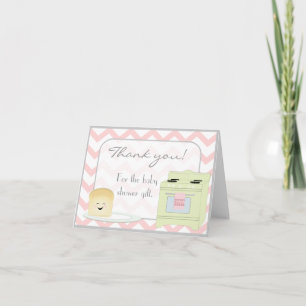 Petit pain dans le carte de remerciements de rose