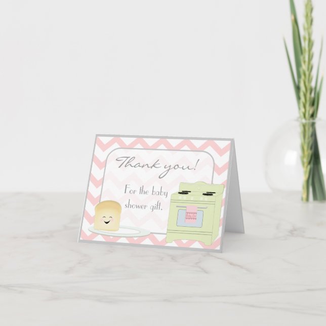 Petit pain dans le carte de remerciements de rose (Devant)