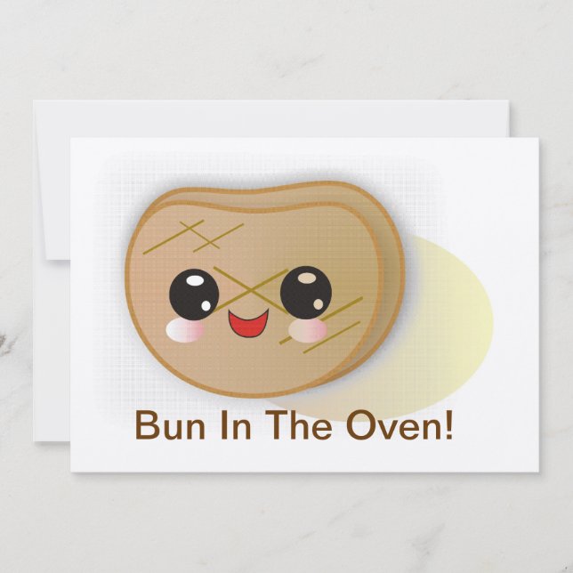 Petit pain dans le four ! Invitation de baby (Devant)