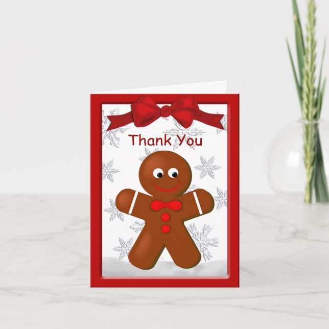Petit pain d'épices biscuit Merci de Noël (Devant)