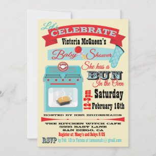 "Petit pain invitations de baby shower dans four"
