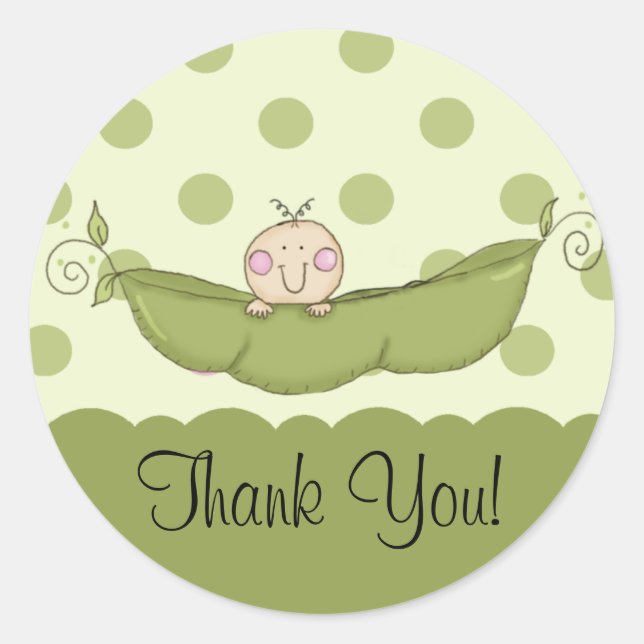 Petit Petit Pois Doux Merci Sticker (Devant)