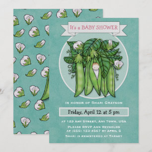 Petit Pois doux Baby shower Invitation