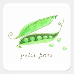 Petit Pois Quadratischer Aufkleber