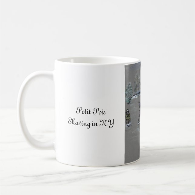 Petit Pois Schlittschuhlaufen in NY Kaffeetasse (Links)
