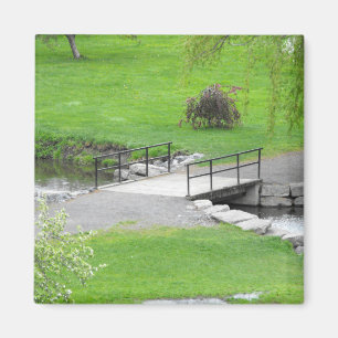 Petit pont au-dessus d'un petit aimant de courant