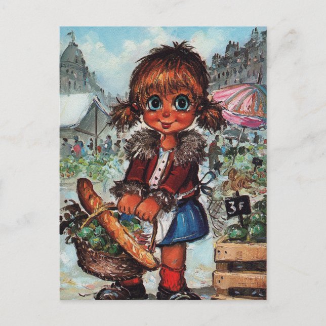 Petit Poulbot au marché Postkarte (Vorderseite)