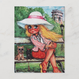 Petit Poulbot chiens Postkarte