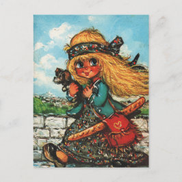 Petit Poulbot hippie Postkarte