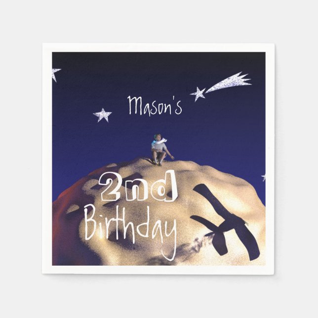 PETIT PRINCE 2e anniversaire serviettes en papier (Devant)