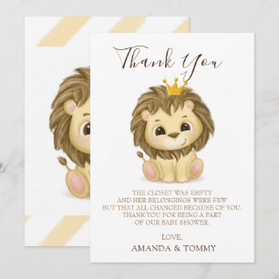 Petit Prince Lion Boy Baby shower Merci