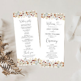 Petit programme de mariage Fleur sauvage
