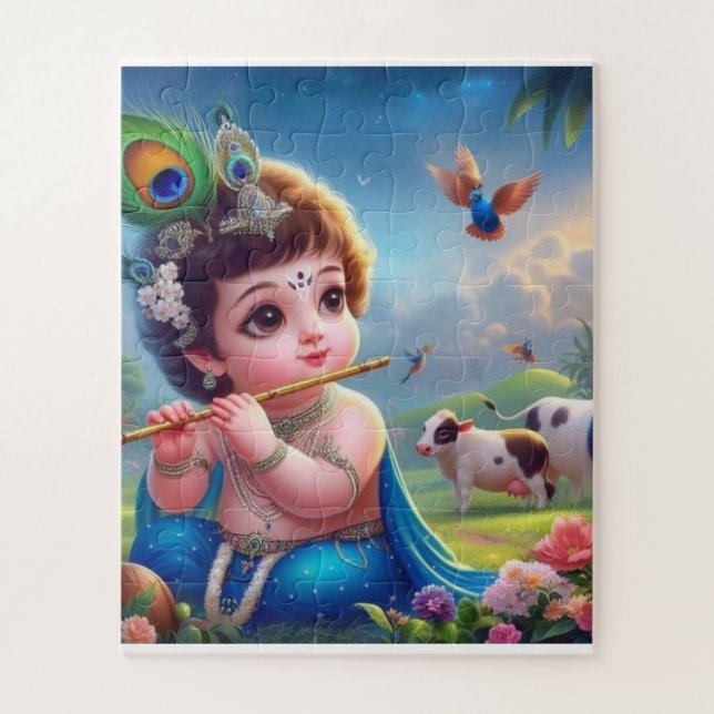 Petit puzzle de 50 pièces Krishna" (Vertical)