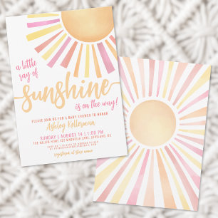 Petit Rayon de Soleil Invitation pour une Baby Sho