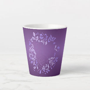 Petit Rose violet Latte Mug