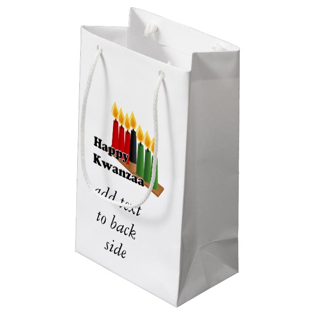 Petit Sac Cadeau 12-26 Heureux Kwanzaa (Dos Angle)