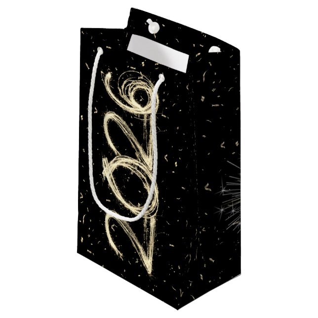 Petit Sac Cadeau 2026 Graduation Confetti and Sparkler (Devant Angle)