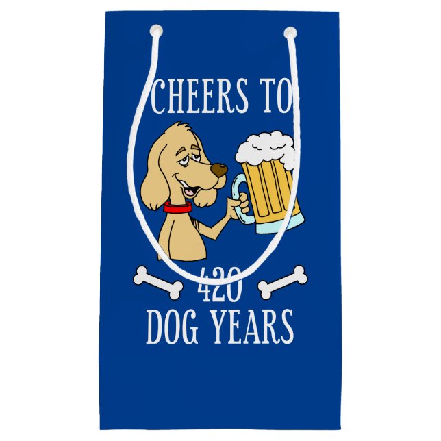 Petit Sac Cadeau 420 ans de chien 60e anniversaire (Devant)