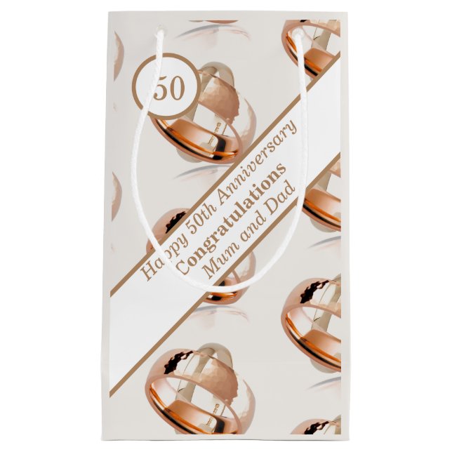 Petit Sac Cadeau 50e anniversaire du Mariage (Devant)